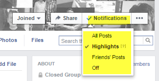 group notification settings