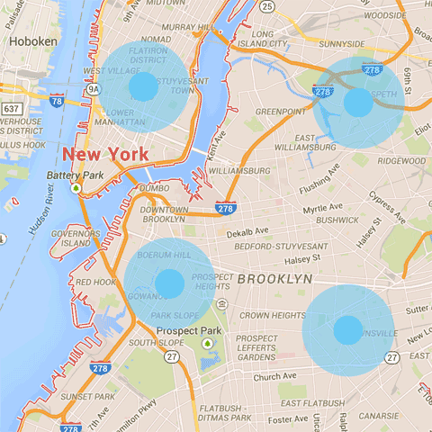 landmarks mapped in new york