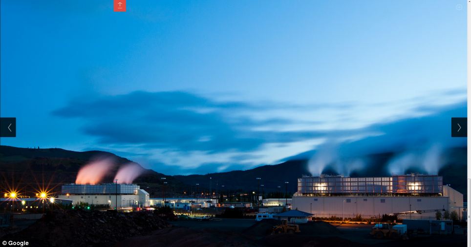 The exterior of a Dulles, Oregon server farm